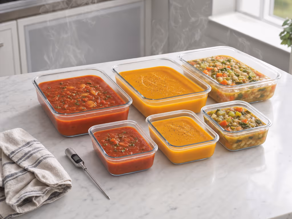 shallow_containers_cooling_batch_cooked_soup_leftovers